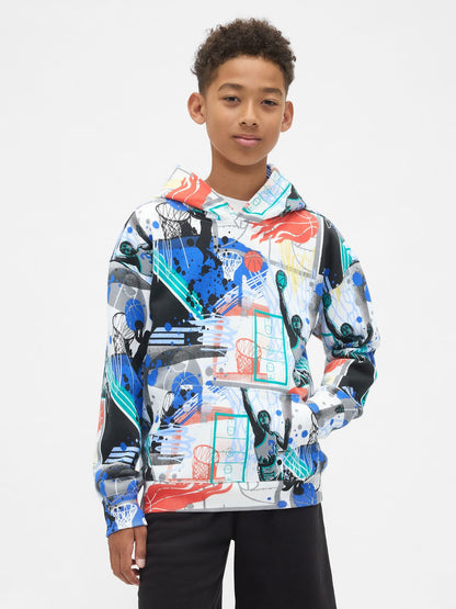 Çok Renkli Vintagesoft Relaxed Grafik Sweatshirt