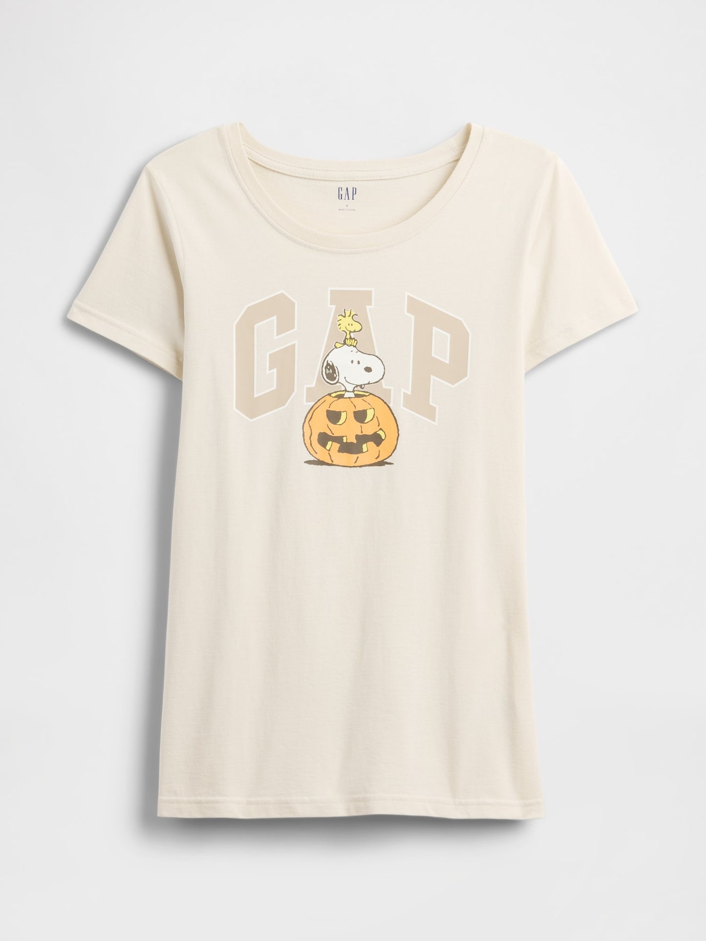 Bej Peanuts Gap Logo T-shirt