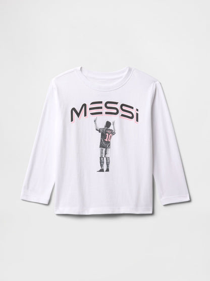 Beyaz Messi Grafik T-shirt