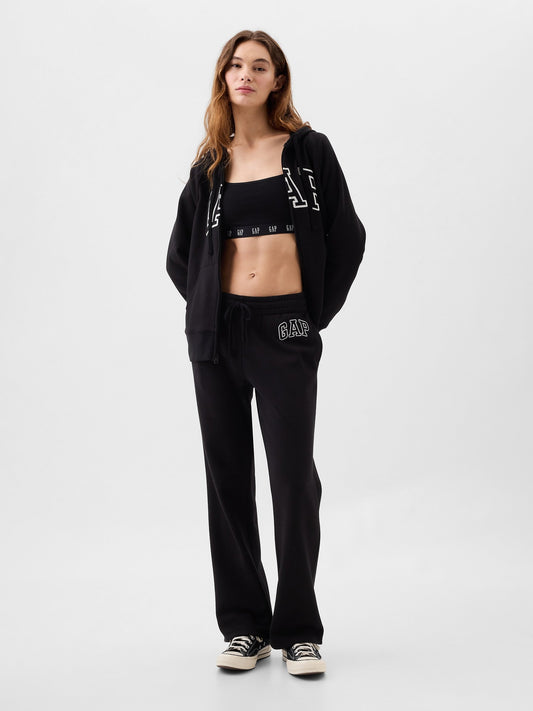 Siyah Gap Logo Bootcut Fleece Eşofman Altı