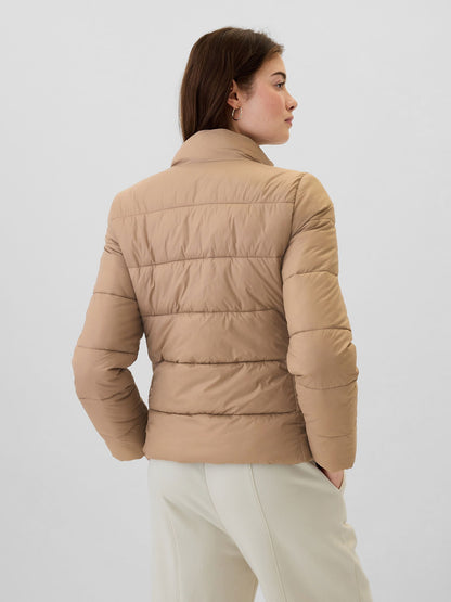 Bej Coldcontrol Puffer Şişme Mont