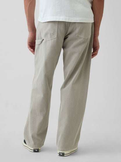 Açık Yeşil Ultrasoft Baggy Carpenter Jean Pantolon