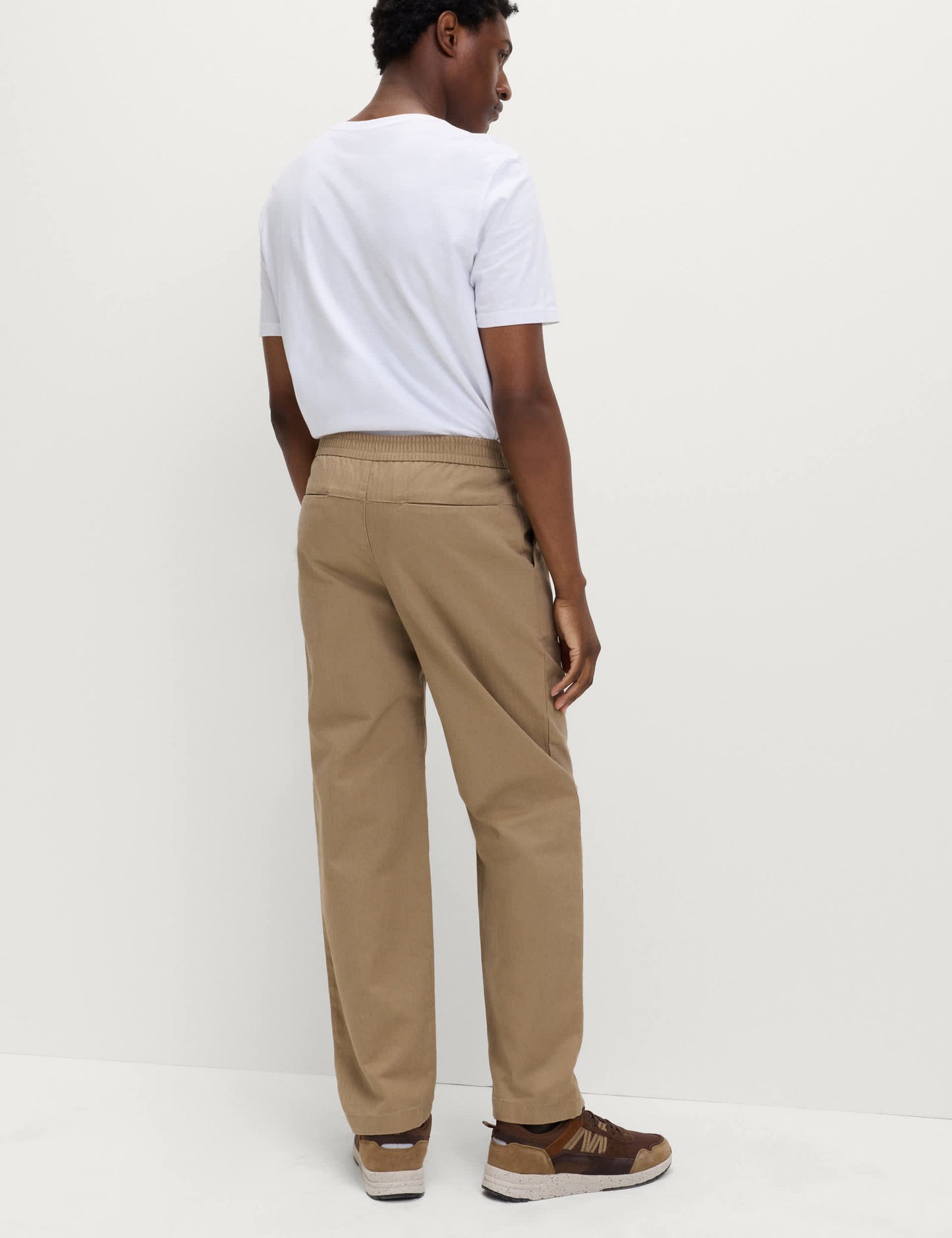 Pure Cotton Herringbone Pantolon