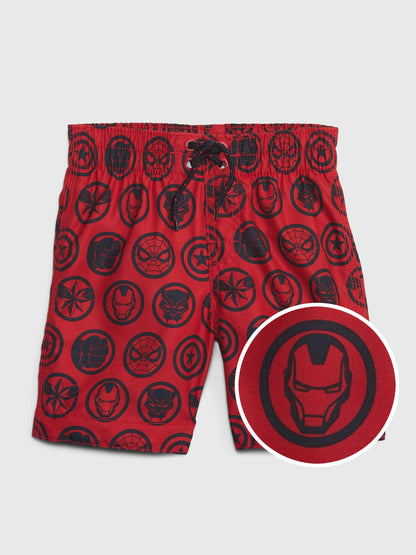 Kırmızı Marvel Grafik Baskılı Mayo