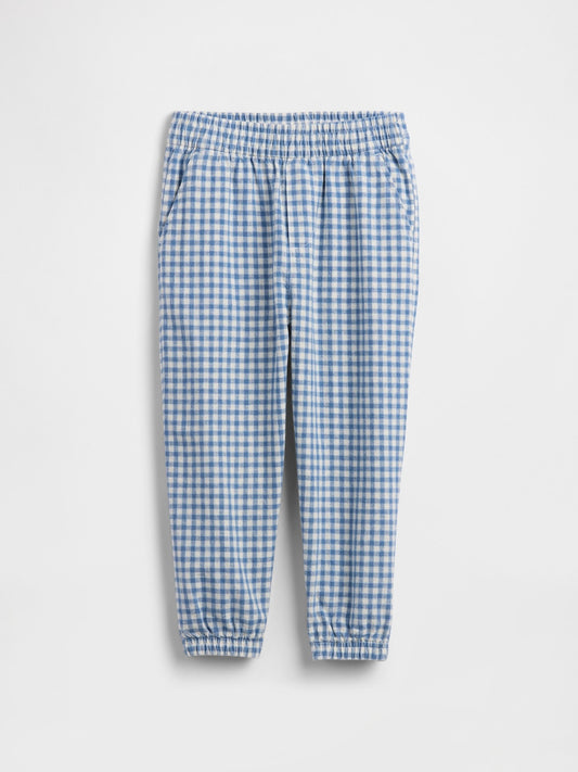 Mavi Pull-on Baggy Keten Karışımı Jogger Pantolon