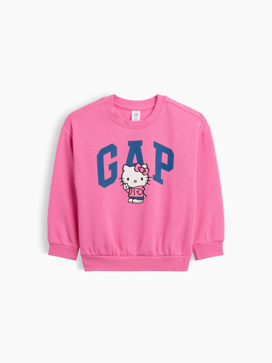 Pembe Hello Kitty Logo Sweatshirt