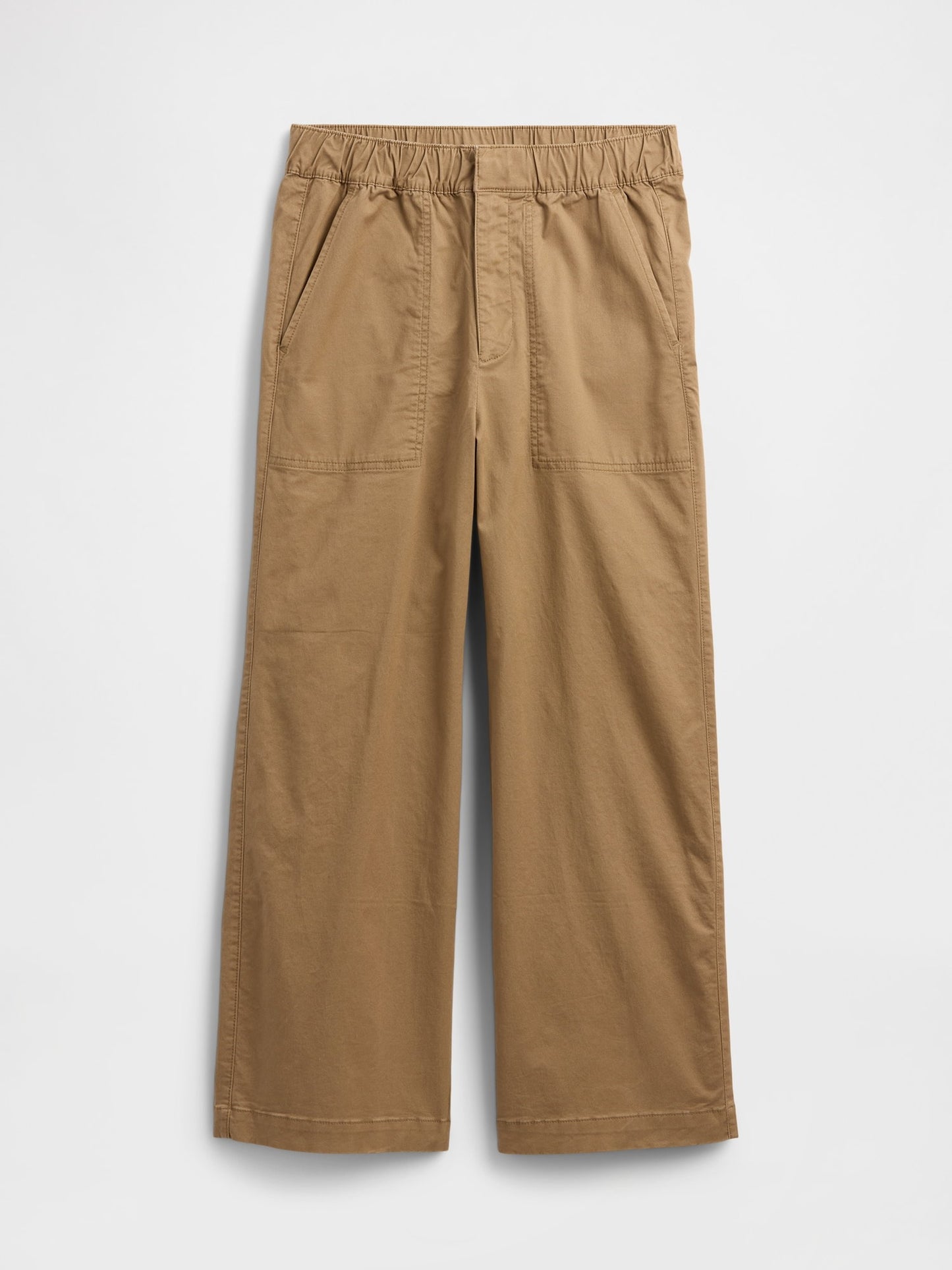 Kahverengi High Rise Baskılı Easy Wide-leg Khaki Pantolon