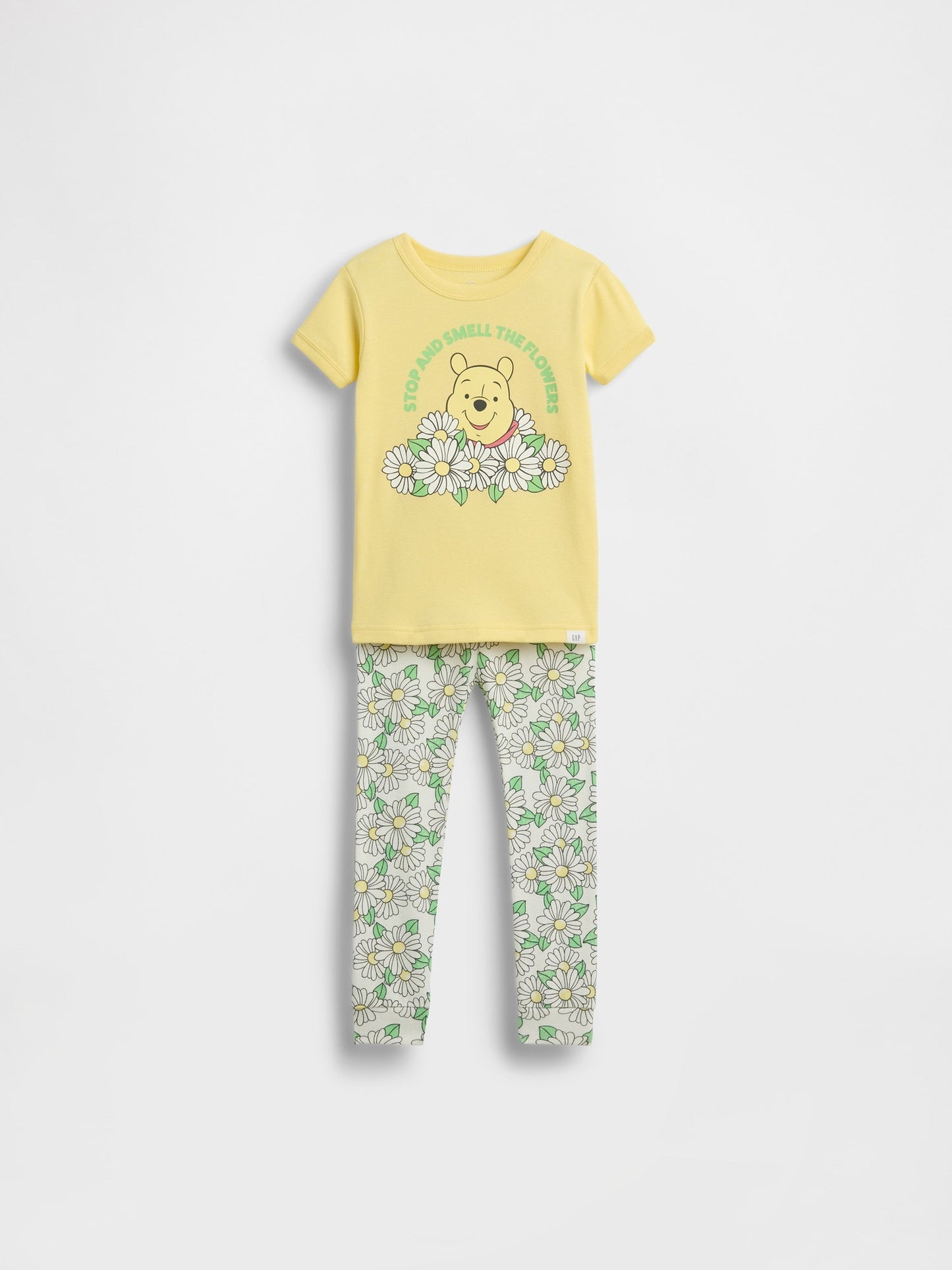 Sarı Winnie The Pooh Organik Brushed Pamuk Pijama Takımı
