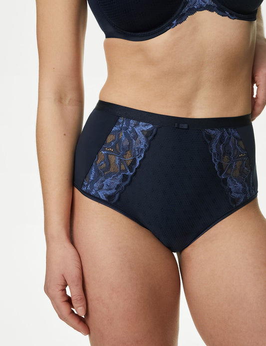 3'lü Dantel Detaylı Full Brief Külot Seti