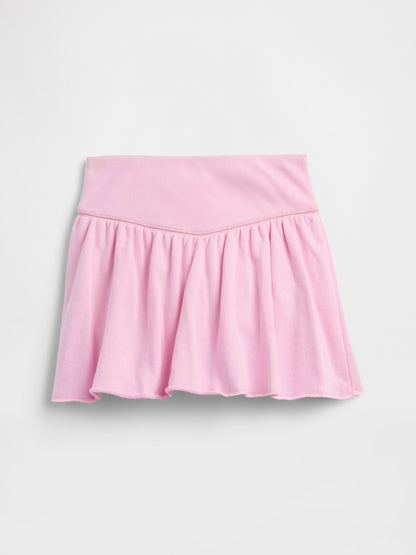 Açık Pembe Pull-on Fransız Havlu Kumaş Etek