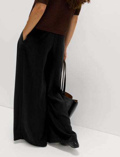 Saten Twill Palazzo Pantolon