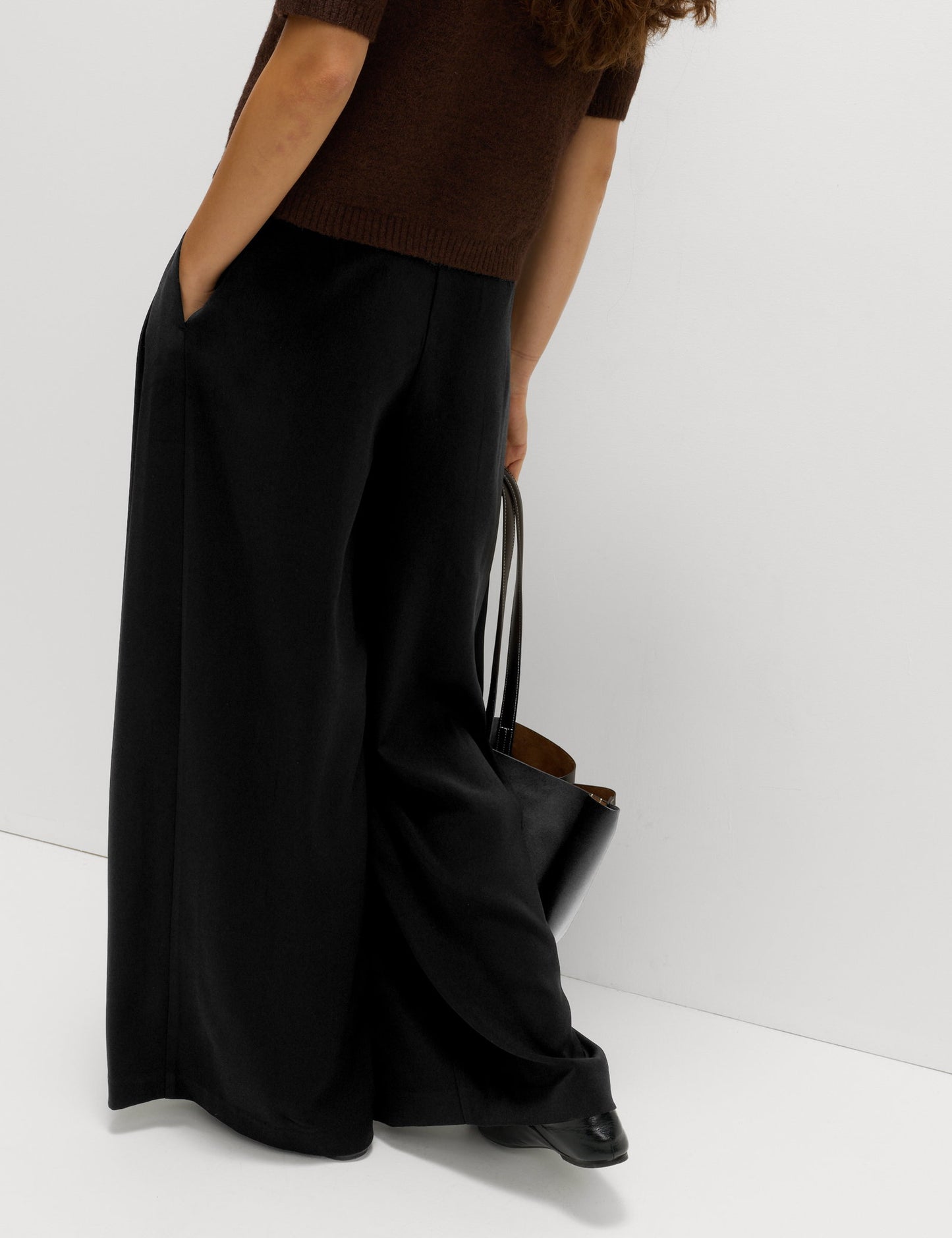 Saten Twill Palazzo Pantolon