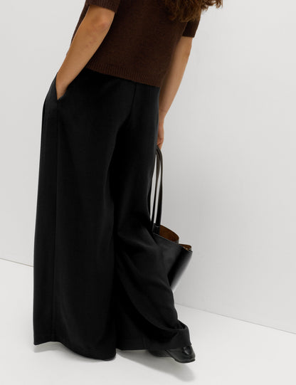 Saten Twill Palazzo Pantolon