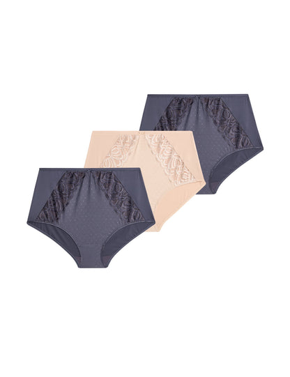 3'lü Amelia Dantelli Full Brief Külot