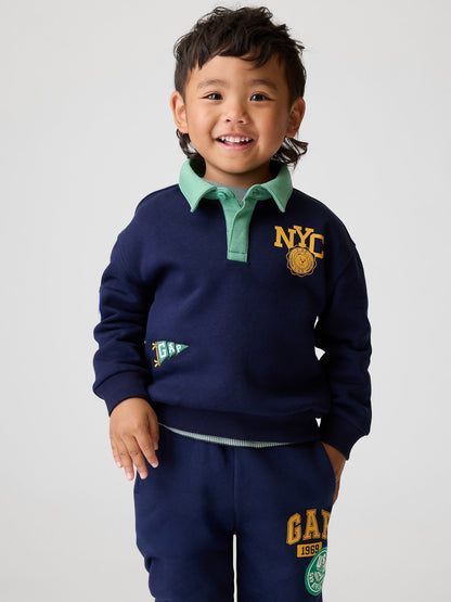 Lacivert Vintagesoft Varsity Logo Polo Sweatshirt