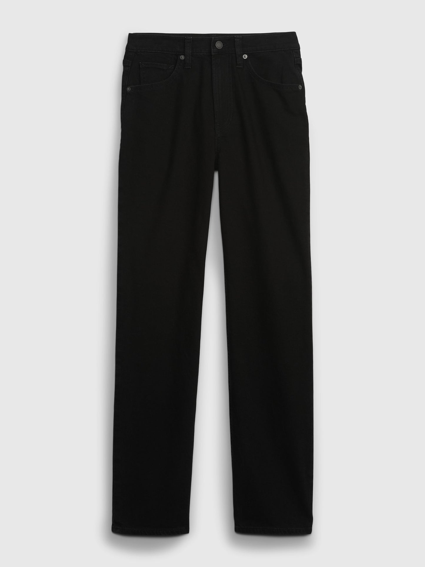Siyah High Rise '90s Loose Jean Pantolon
