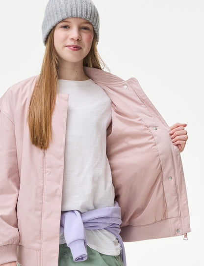 Regular Fit Saten Bomber Ceket (6-16 Yaş)