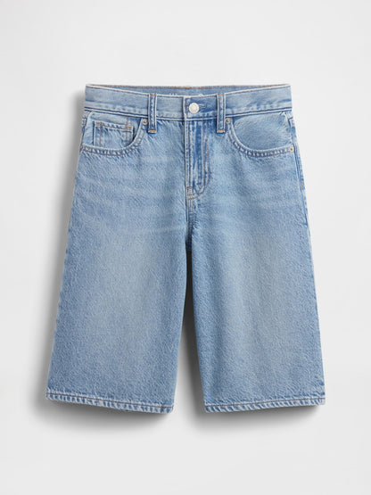 Mavi Mid Rise Longline Denim Şort