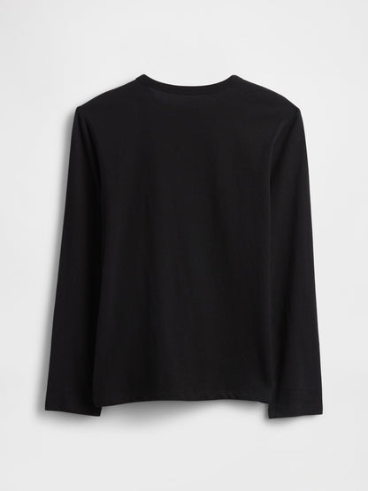 Siyah Grafik Baskılı T-shirt