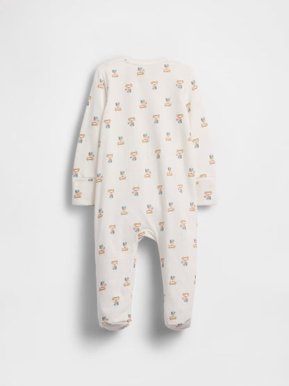 Kırık Beyaz Baby First Favorites Organik Pamuk Tek Parça