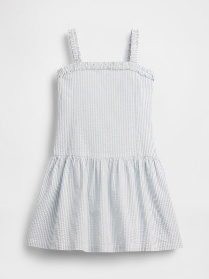 Açık Mavi Drop-waist Elbise