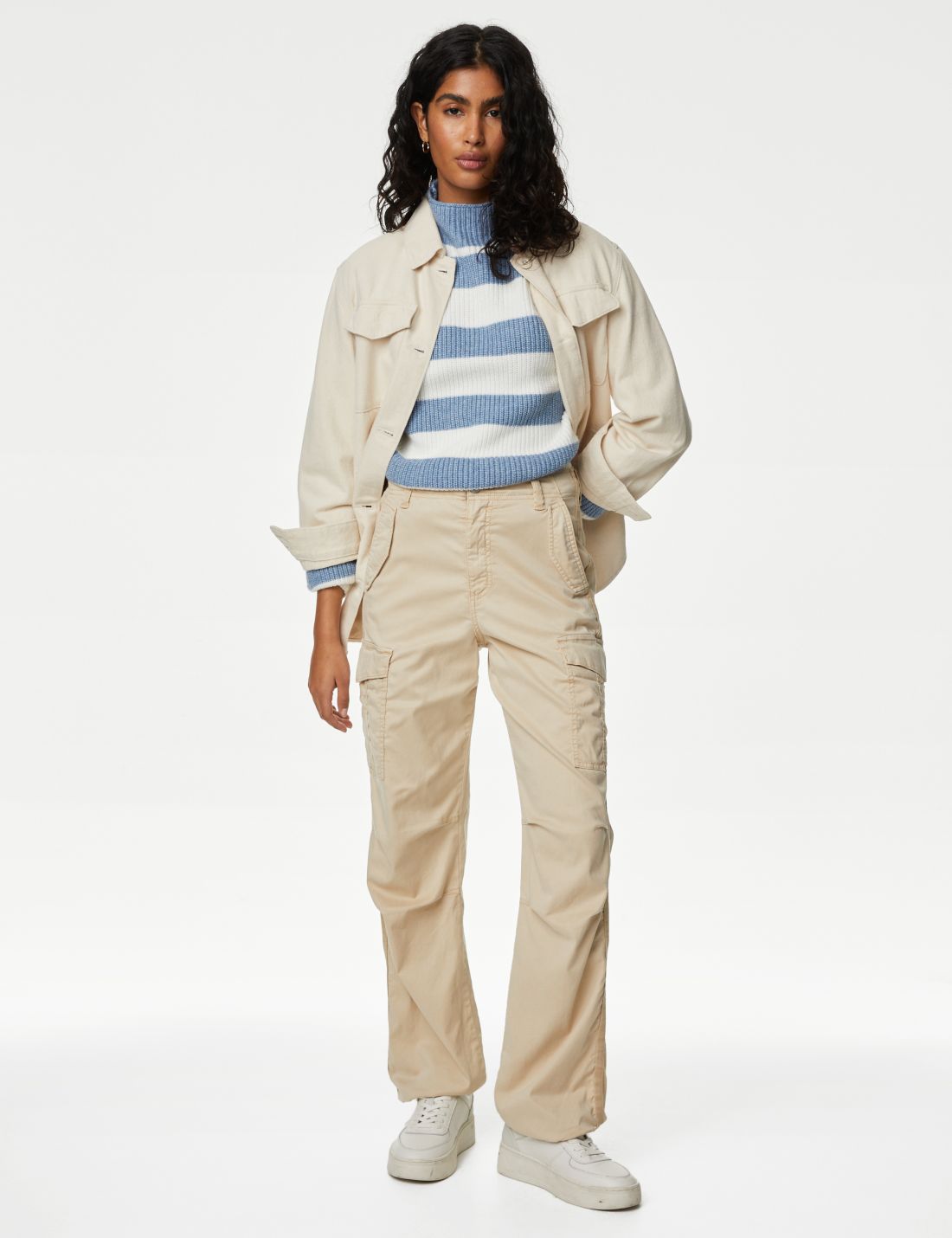 Lyocell™ Straight Leg Kargo Pantolon