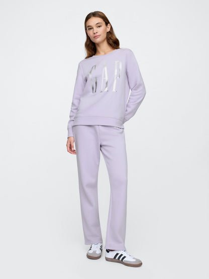 Lila Gap Logo Relaxed Fleece Sweatshirt