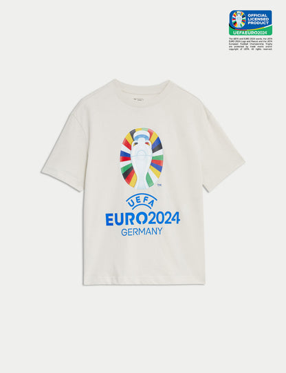 Saf Pamuklu Uefa Euro2024:trade_mark: T-shirt (2-7 Yaş)