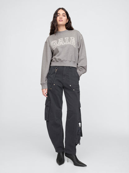 Gri Gap X Cult Gaia Crop Logo Sweatshirt