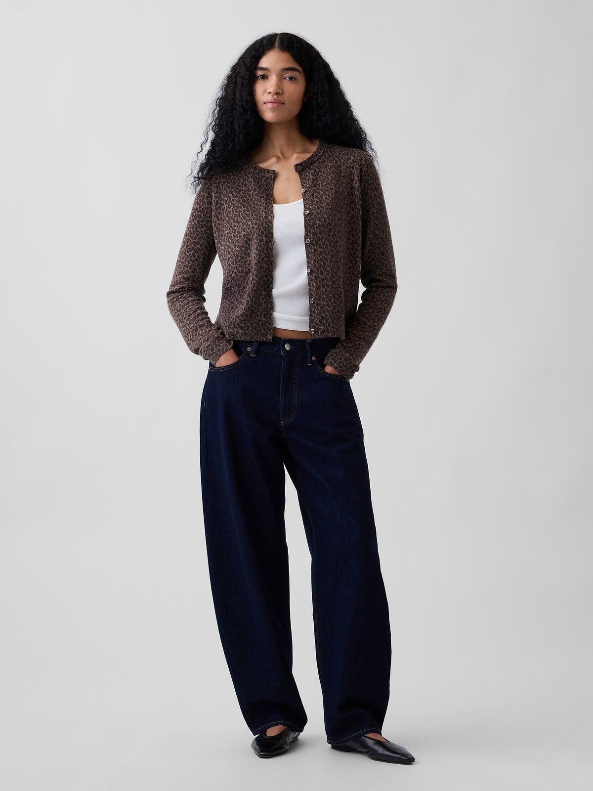 Kahverengi Cashsoft Crop Hırka