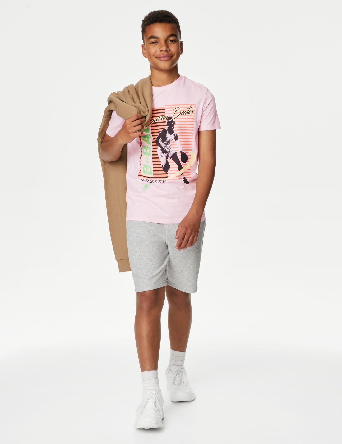Saf Pamuklu Kısa Kollu T-shirt (6-16 Yaş)