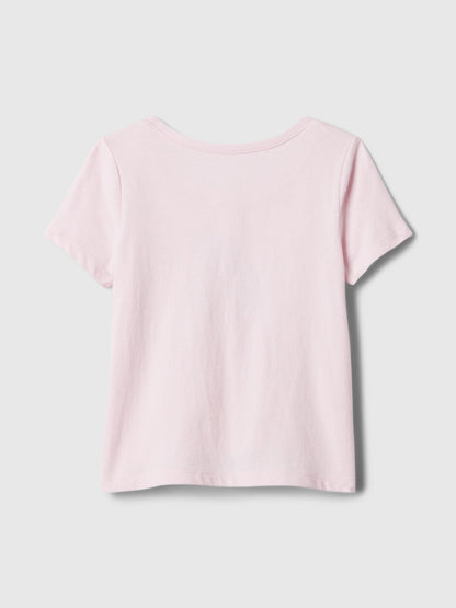 Pembe Grafikli T-shirt