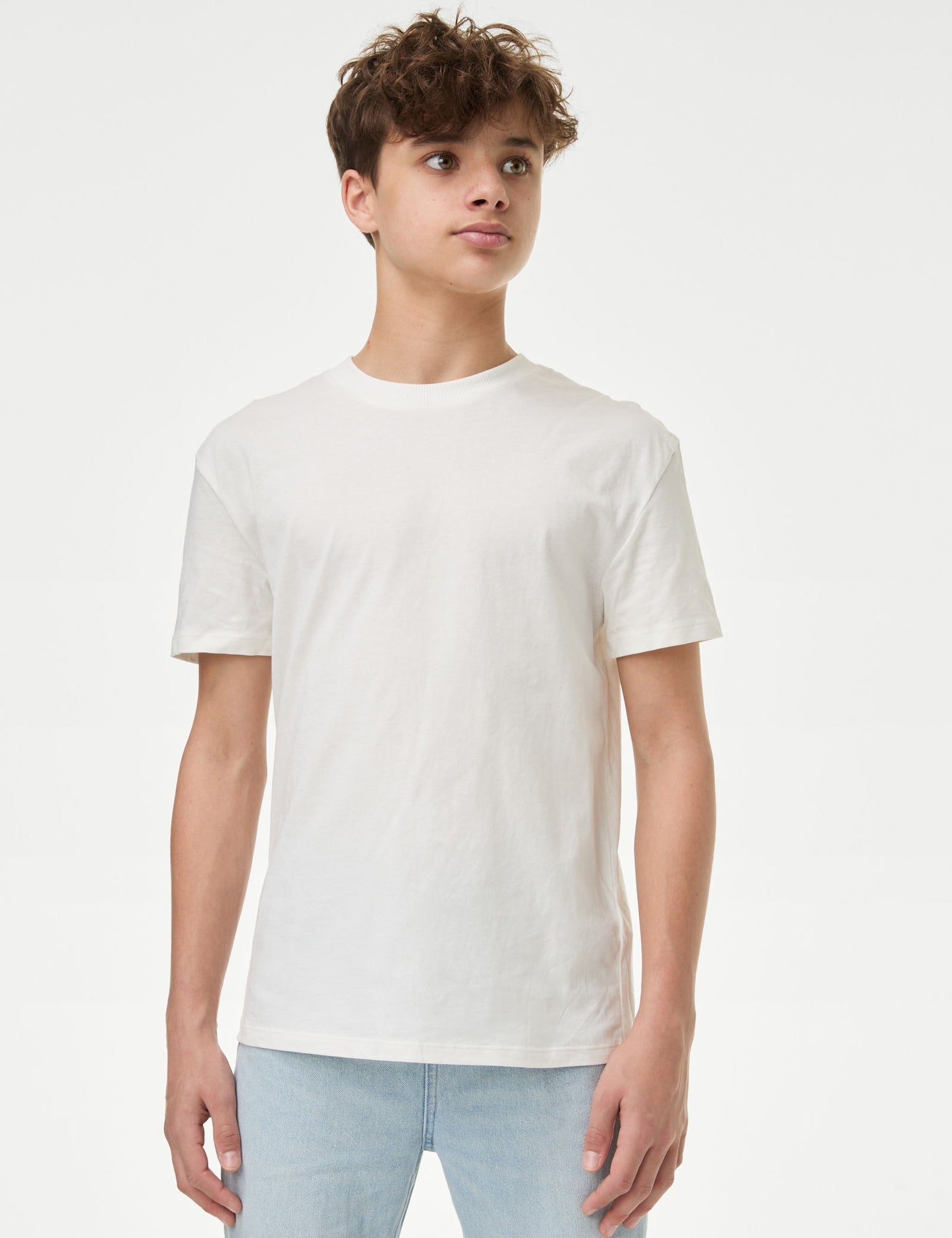 Saf Pamuklu 2'li T-shirt & Gömlek Takımı (6-16 Yaş)