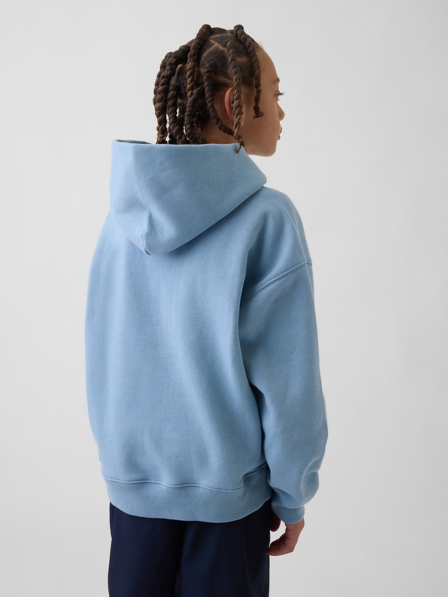 Açık Mavi Vintagesoft Relaxed Grafik Baskılı Sweatshirt