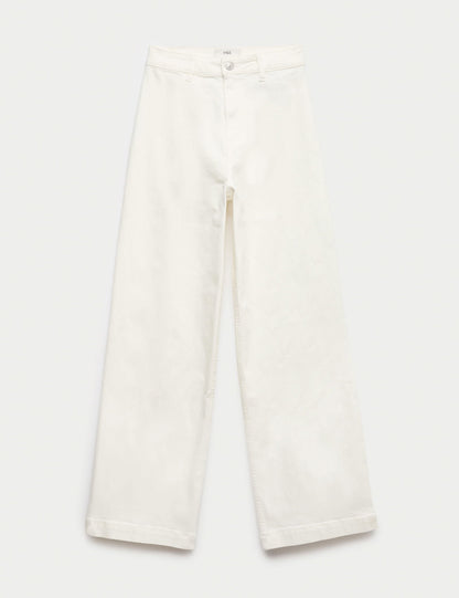 Yüksek Bel Wide Leg Grazer Jean