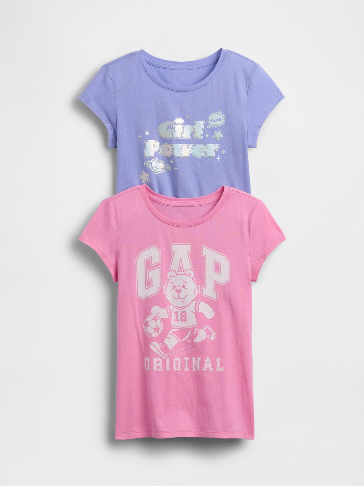 Pembe Grafik Baskılı T-shirt (2’li)