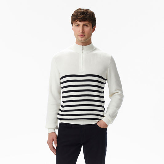 Nautica Erkek Krem Classic Fit Kazak