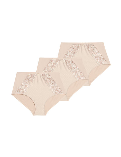 3'lü Amelia Dantelli Full Brief Külot