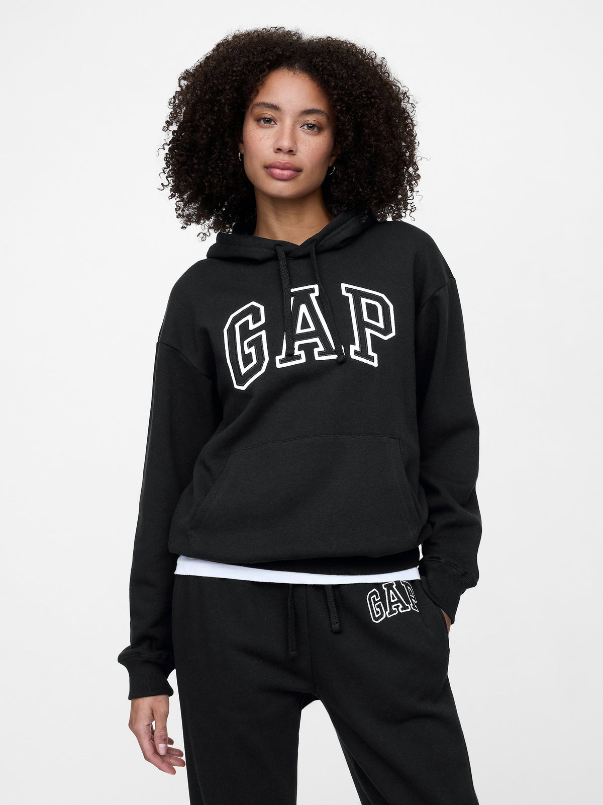 Siyah Gap Logo Fleece Sweatshirt