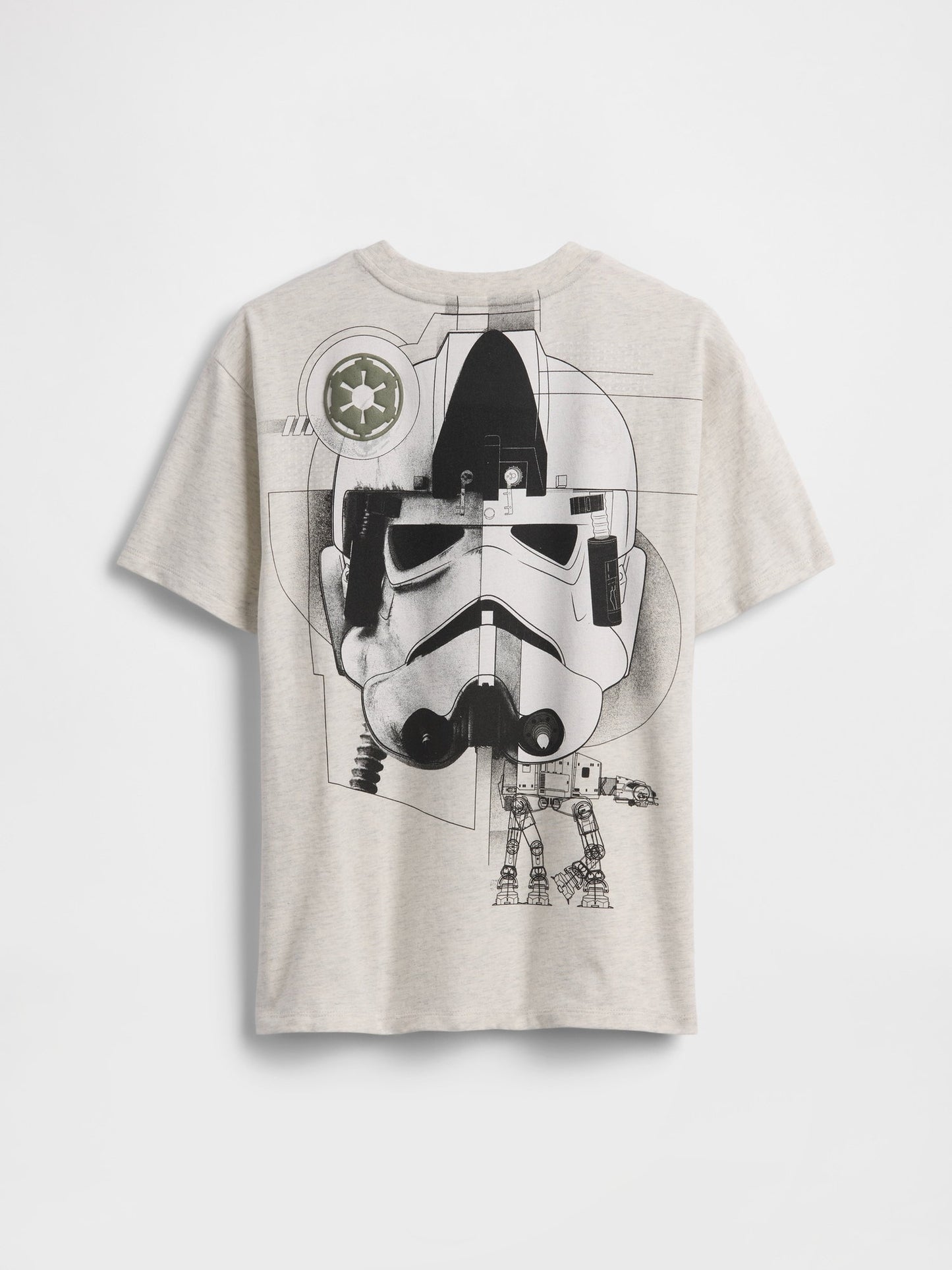 Açık Gri Star Wars Relaxed Grafik Baskılı T-shirt