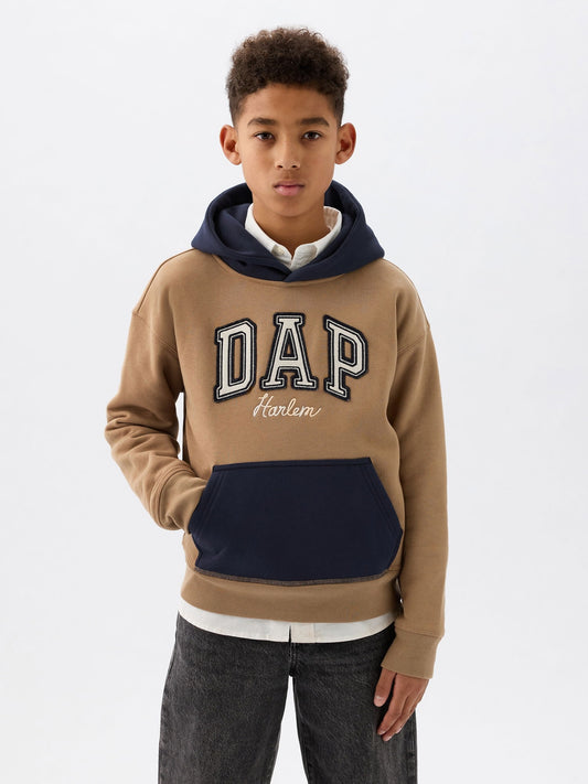 Kahverengi Dap × Gap Renk Blok Logolu Sweatshirt