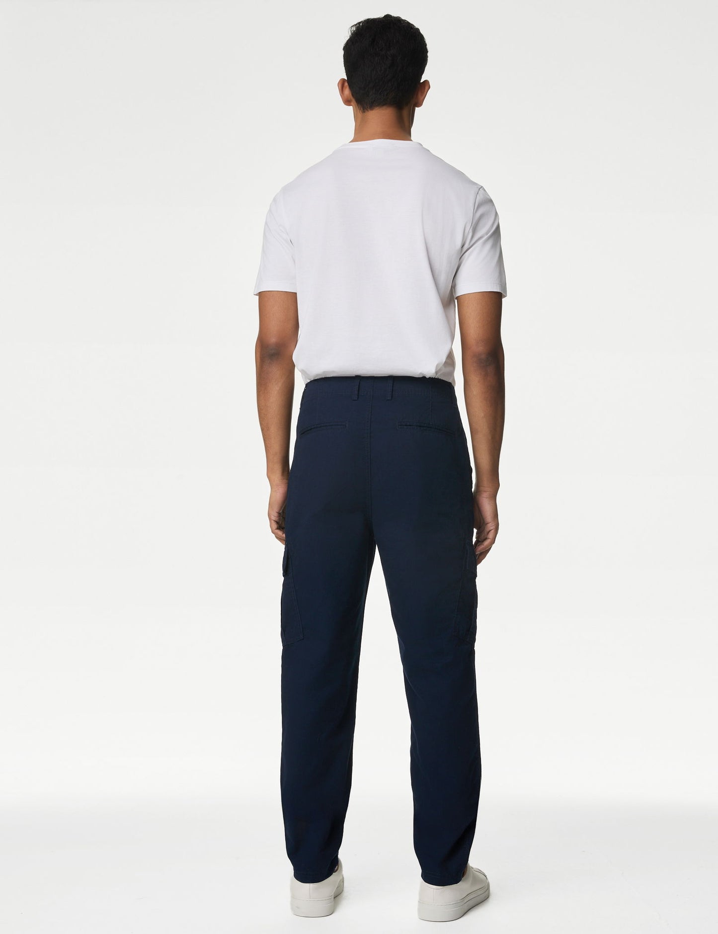 Saf Pamuklu Tapered Fit Kargo Pantolon