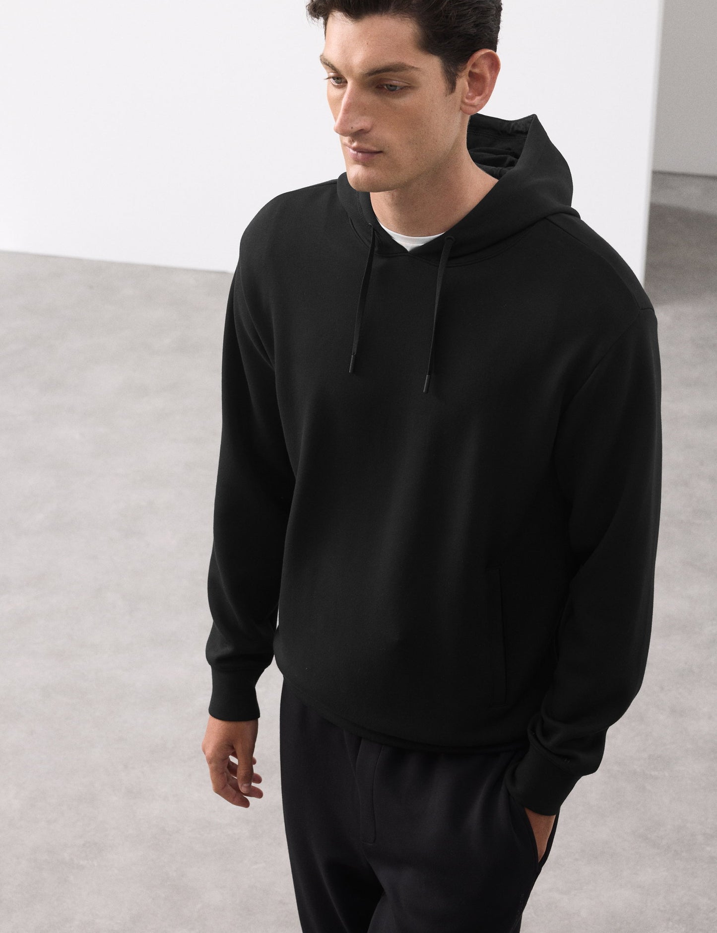 Modal Karışımlı Kapüşonlu Sweatshirt