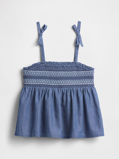 Mavi Smocked Peplum Bluz