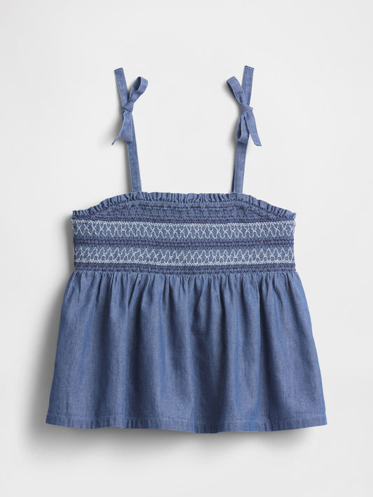 Mavi Smocked Peplum Bluz