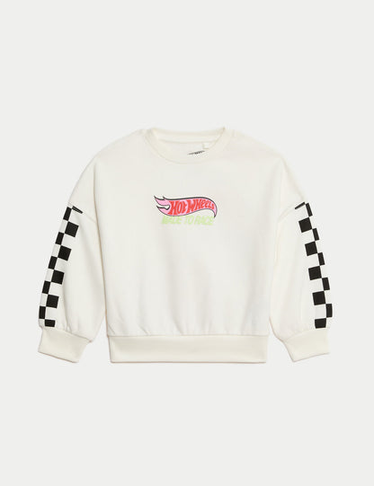 Pamuklu Hot Wheels:trade_mark: Sweatshirt (2-16 Yaş)