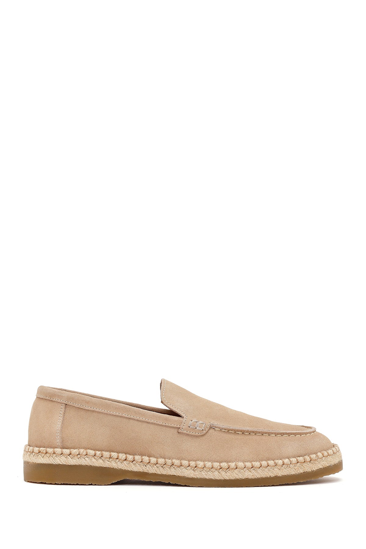 Erkek Bej Süet Deri Casual Loafer