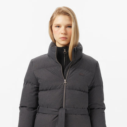 Lacoste Kadın Dik Yaka Koyu Gri Mont