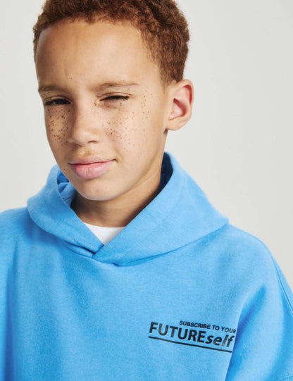 Grafik Baskılı Kapüşonlu Sweatshirt