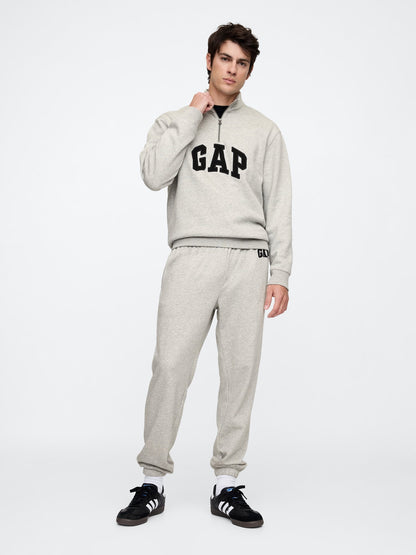 Gri Gap Logo Fransız Havlu Kumaş Jogger Eşofman Altı